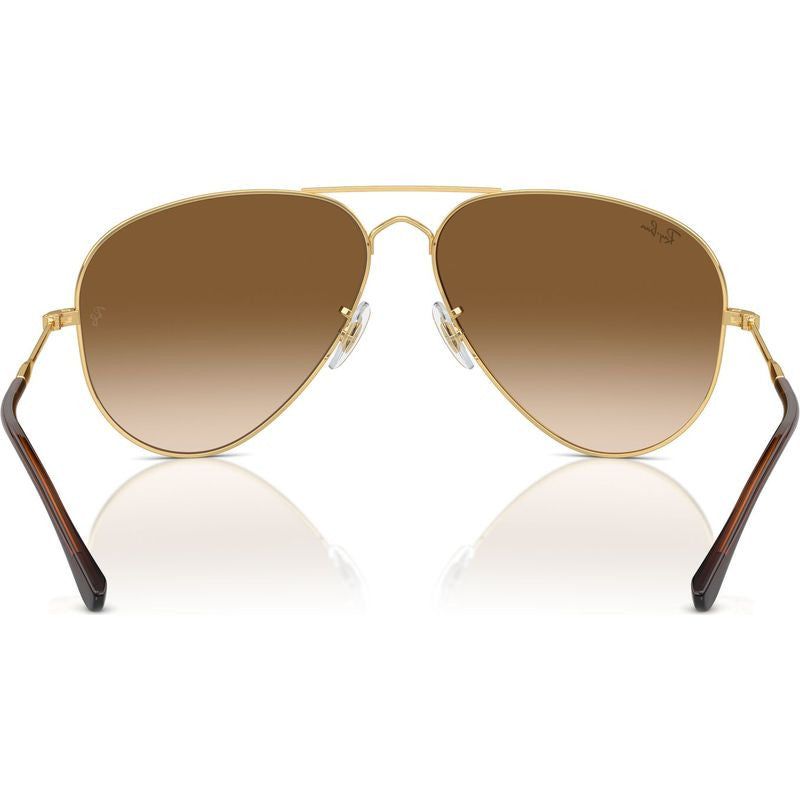 Old Aviator RB3825, Arista Gold/Brown Clear Gradient Glass Lenses 62 Eye Size
