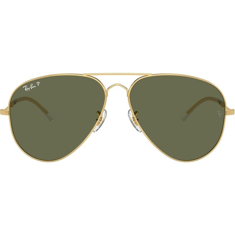 Old Aviator RB3825, Arista Gold/Green Polarised Glass Lenses 58 Eye Size