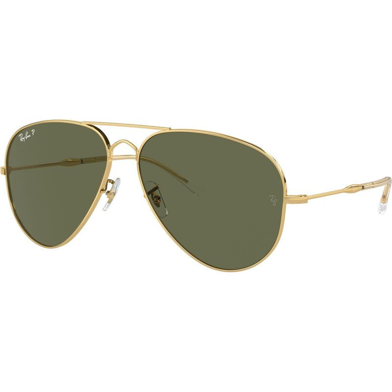 Old Aviator RB3825, Arista Gold/Green Polarised Glass Lenses 58 Eye Size