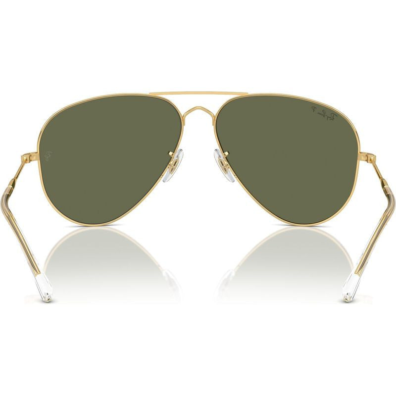 Old Aviator RB3825, Arista Gold/Green Polarised Glass Lenses 58 Eye Size