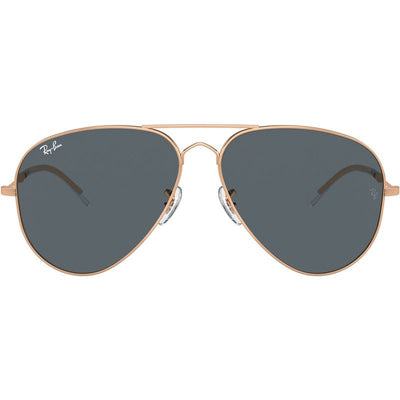 Old Aviator RB3825, Rose Gold/Blue Glass Lenses 58 Eye Size