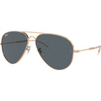 Old Aviator RB3825, Rose Gold/Blue Glass Lenses 58 Eye Size