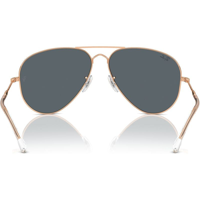 Old Aviator RB3825, Rose Gold/Blue Glass Lenses 58 Eye Size