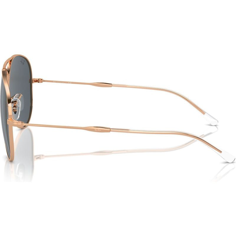 Old Aviator RB3825, Rose Gold/Blue Glass Lenses 58 Eye Size