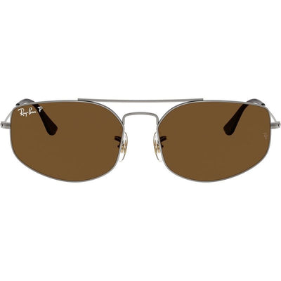 Explorer 5 RB3845, Gunmetal/Brown Glass Polarised Lenses 60 Eye Size