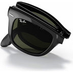 Wayfarer Folding RB4105, Black/Green Glass Lenses 50 Eye Size