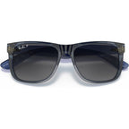 Justin Classic RB4165, Transparent Blue/Grey Gradient Polarised Lenses 55 Eye Size