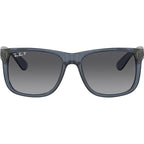 Justin Classic RB4165, Transparent Blue/Grey Gradient Polarised Lenses 55 Eye Size