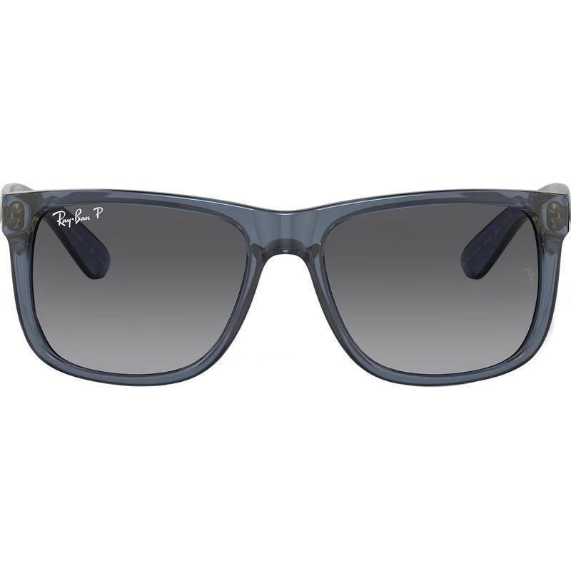 Justin Classic RB4165, Transparent Blue/Grey Gradient Polarised Lenses 55 Eye Size