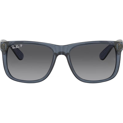 Justin Classic RB4165, Transparent Blue/Grey Gradient Polarised Lenses 55 Eye Size