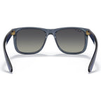 Justin Classic RB4165, Transparent Blue/Grey Gradient Polarised Lenses 55 Eye Size