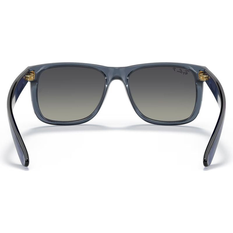 Justin Classic RB4165, Transparent Blue/Grey Gradient Polarised Lenses 55 Eye Size