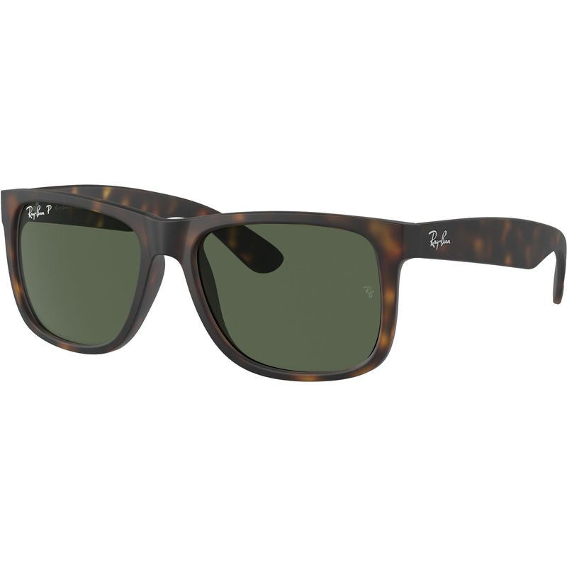 Justin Classic RB4165, Rubber Havana/Dark Green Polarised Lenses 55 Eye Size