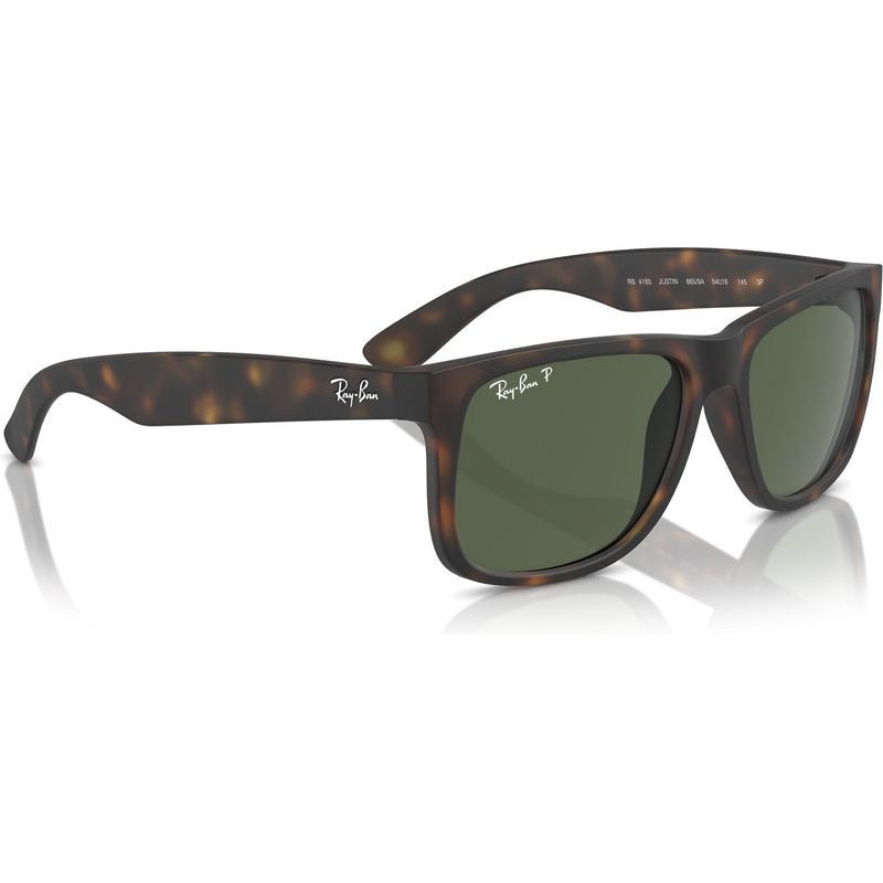 Justin Classic RB4165, Rubber Havana/Dark Green Polarised Lenses 55 Eye Size