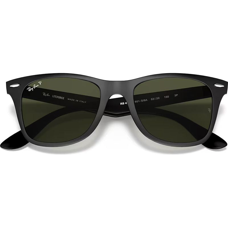 Wayfarer Liteforce RB4195, Matte Black/Green Polarised Lenses