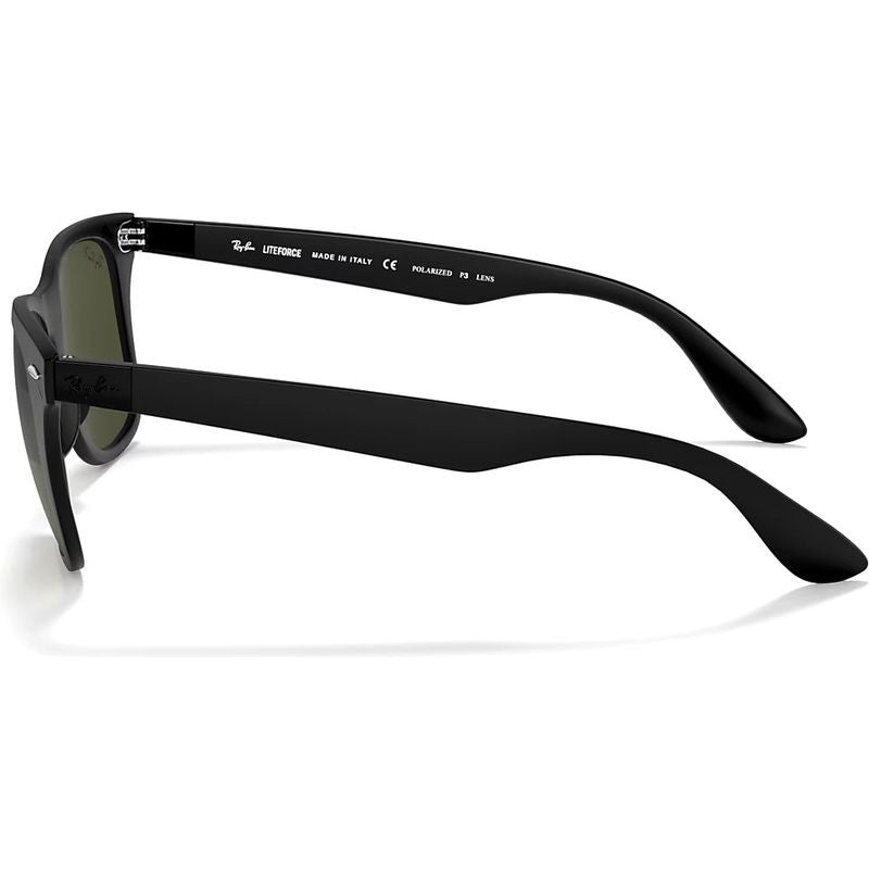Wayfarer Liteforce RB4195, Matte Black/Green Polarised Lenses