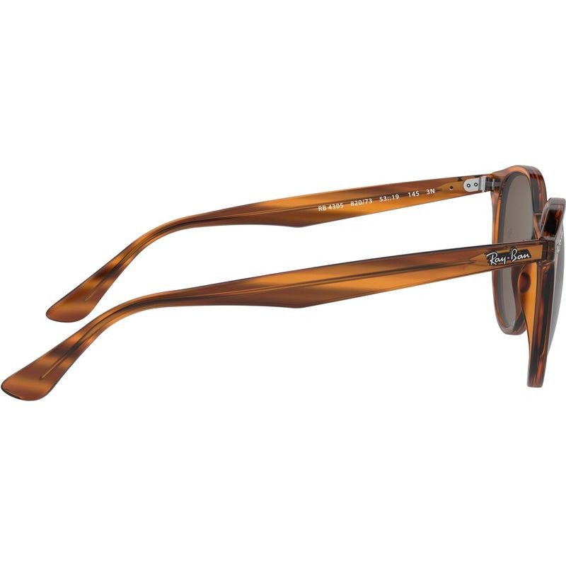 RB4305, Striped Red Havana/Dark Brown Lenses