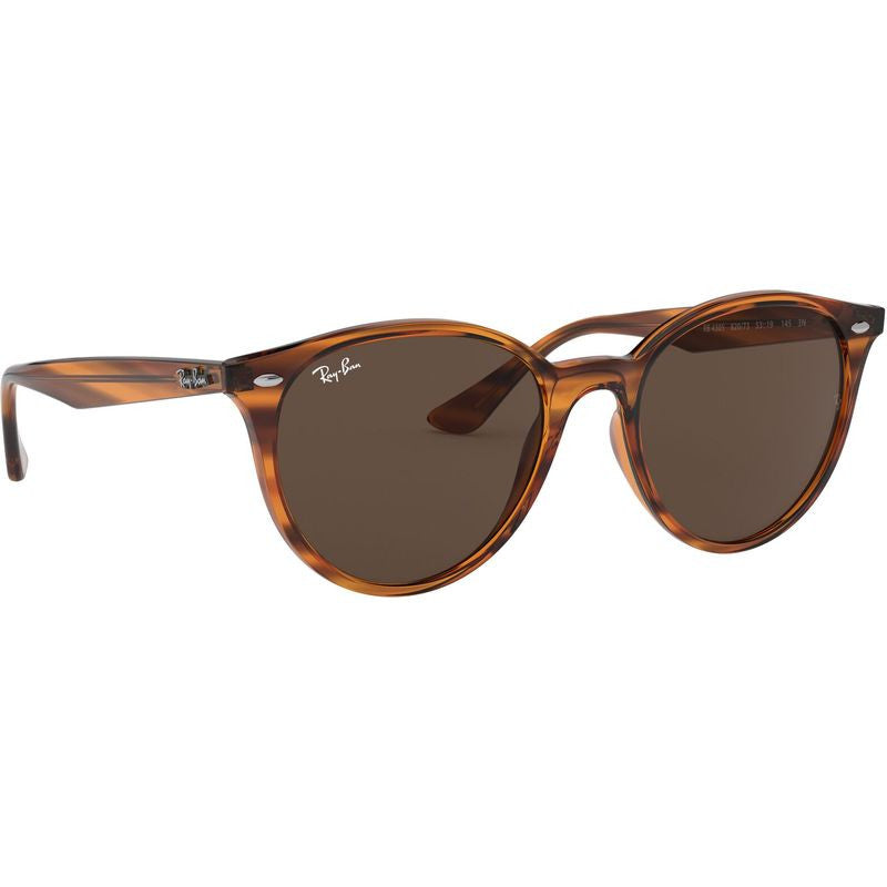 RB4305, Striped Red Havana/Dark Brown Lenses