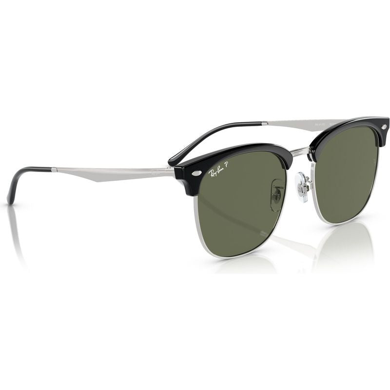 RB4418D, Black on Silver/Dark Green Polarised Lenses