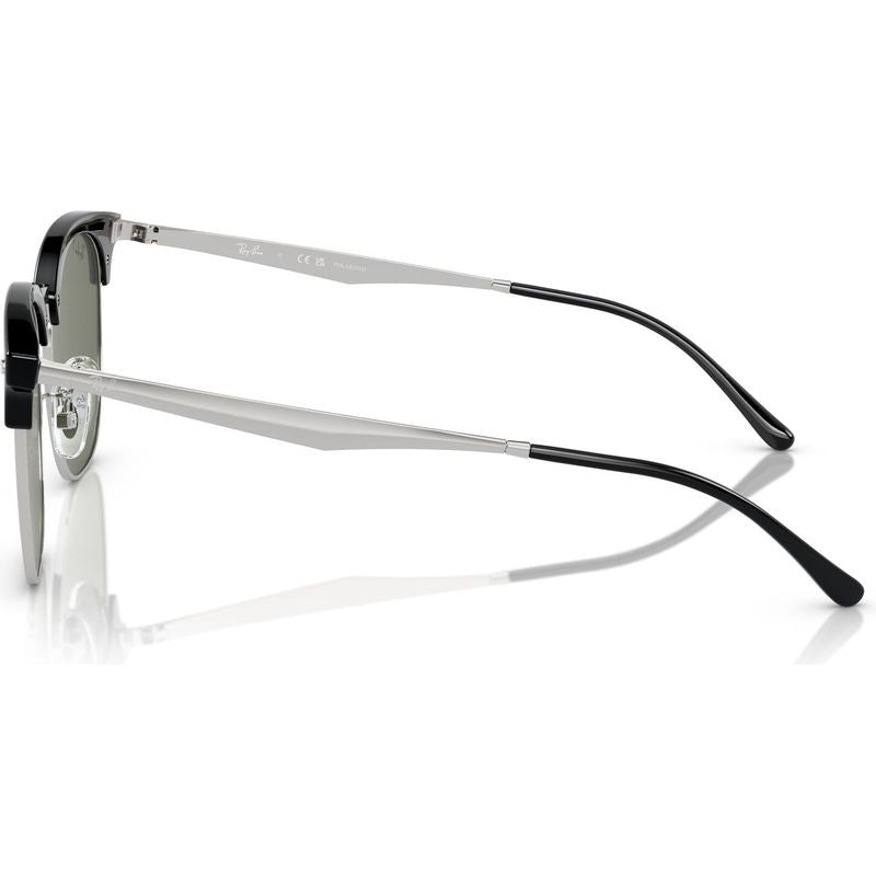 RB4418D, Black on Silver/Dark Green Polarised Lenses