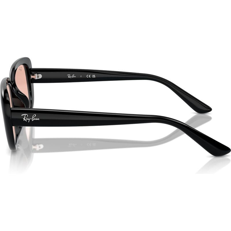 RB4421D, Black/Dark Pink Lenses