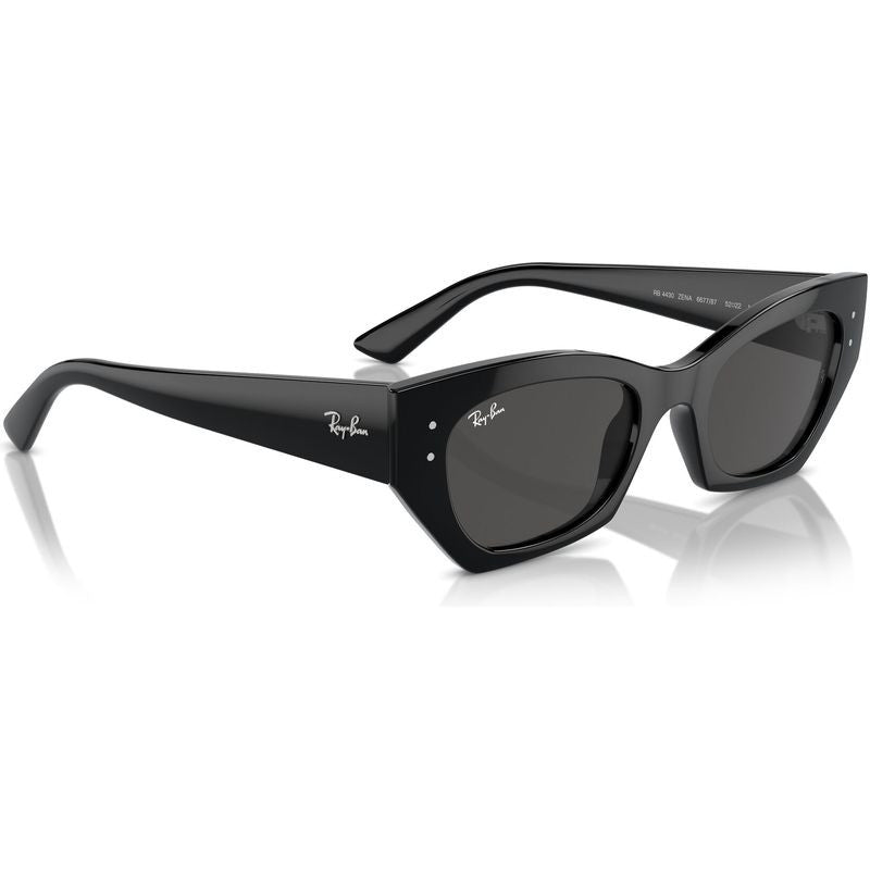 Zena RB4430, Black/Dark Grey Lenses 52 Eye Size