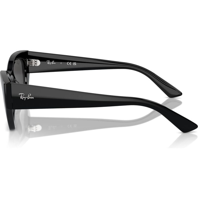 Zena RB4430, Black/Dark Grey Lenses 52 Eye Size