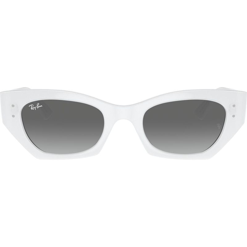 Zena RB4430, White Snow/Grey Gradient Lenses 52 Eye Size