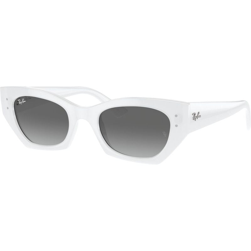 Zena RB4430, White Snow/Grey Gradient Lenses 52 Eye Size
