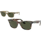 Original Wayfarer RB2140, Photochromic Striped Grey/Green Glass Lenses 50 Eye Size
