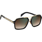 DB 7128/S, Black Gold/Brown Green Gradient Lenses