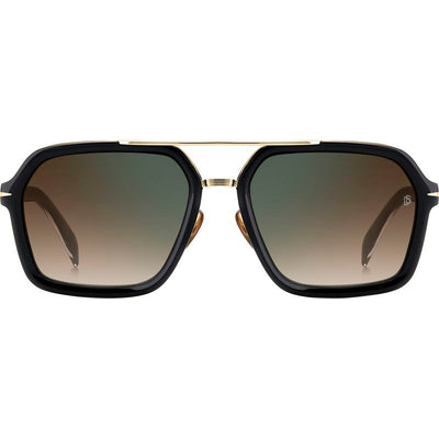 DB 7128/S, Black Gold/Brown Green Gradient Lenses