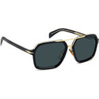 DB 7128/S, Black/Blue Lenses
