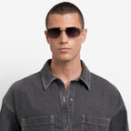 1070/S, Gold and Black/Dark Grey Gradient Lenses