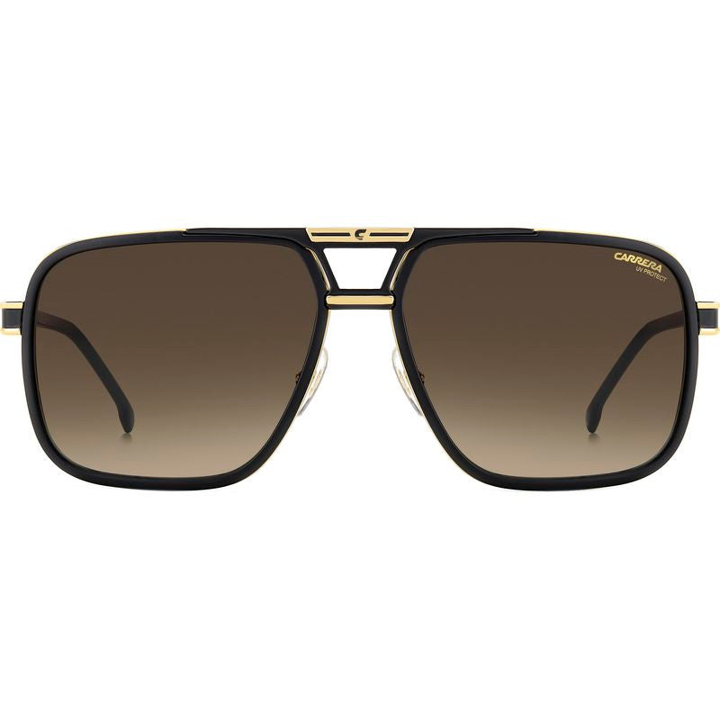 1071/S, Matte Black and Gold/Black Brown Green Gradient Lenses