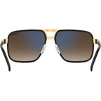 1071/S, Matte Black and Gold/Black Brown Green Gradient Lenses