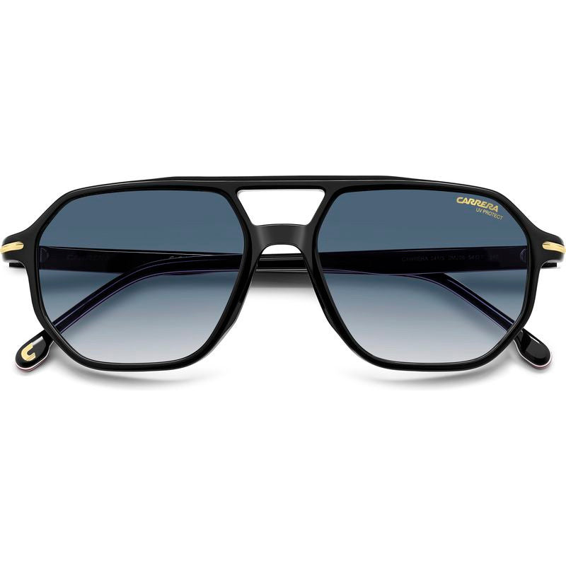341/S, Black Gold/Blue Gradient Lenses