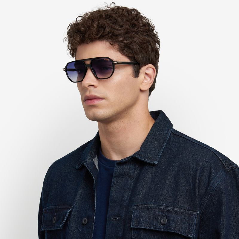 341/S, Black Gold/Blue Gradient Lenses