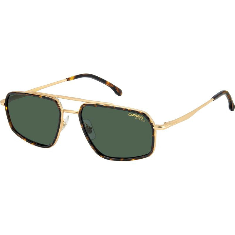 338/S, Gold and Brown Havana/Green Lenses