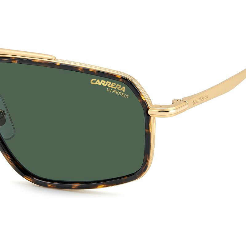 338/S, Gold and Brown Havana/Green Lenses