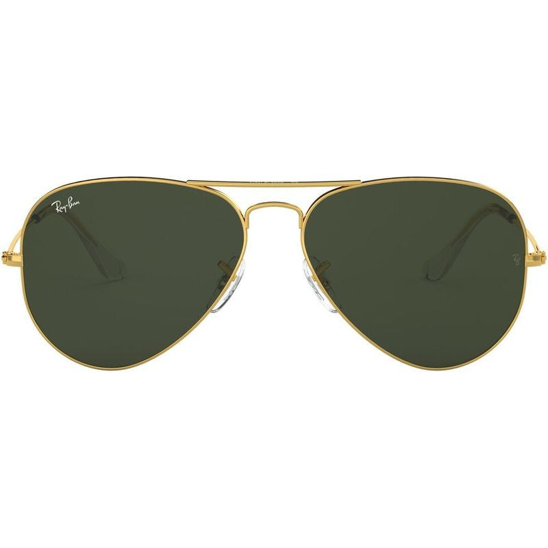 Aviator Classic RB3025, Gold/Green Glass Lenses 55 Eye Size