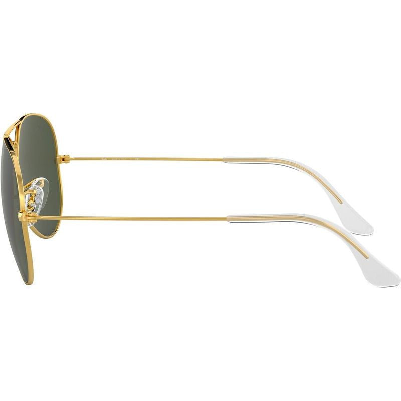 Aviator Classic RB3025, Gold/Green Glass Lenses 55 Eye Size