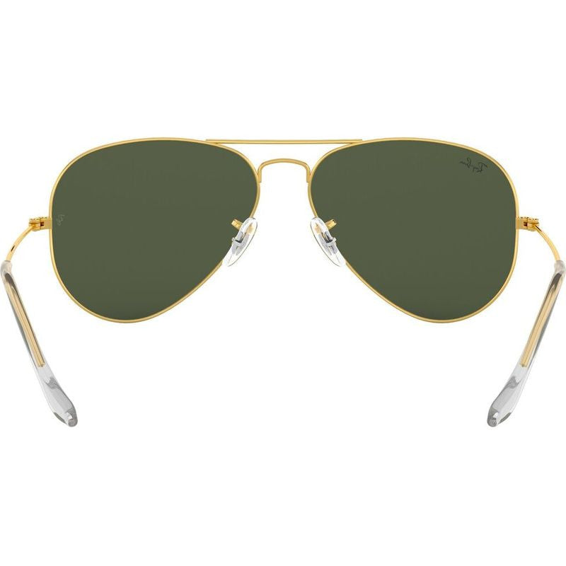 Aviator Classic RB3025, Gold/Green Glass Lenses 55 Eye Size