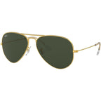 Aviator Classic RB3025, Gold/Green Glass Lenses 55 Eye Size