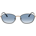 RB3749, Black on Rose Gold/Blue Clear Gradient Glass Lenses 55 Eye Size