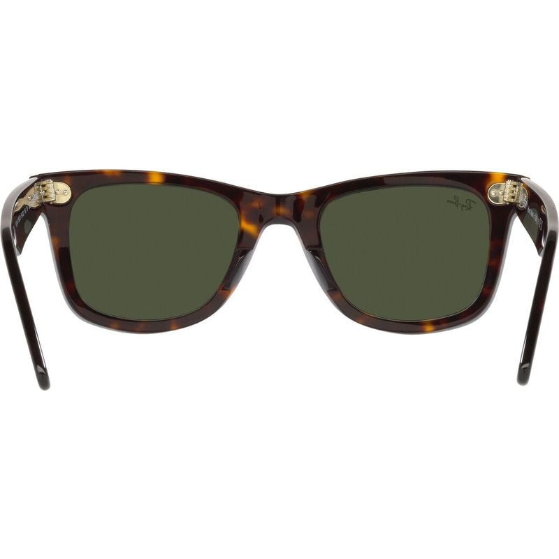 Original Wayfarer RB2140, Havana/Green Glass Lenses 50 Eye Size