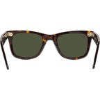 Original Wayfarer RB2140, Havana/Green Glass Lenses 50 Eye Size