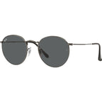 Round Metal RB3447, Antique Gunmetal/Dark Grey Glass Lenses 53 Eye Size
