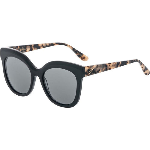 Luna, Shiny Black and Beige/Grey Polarised Lenses