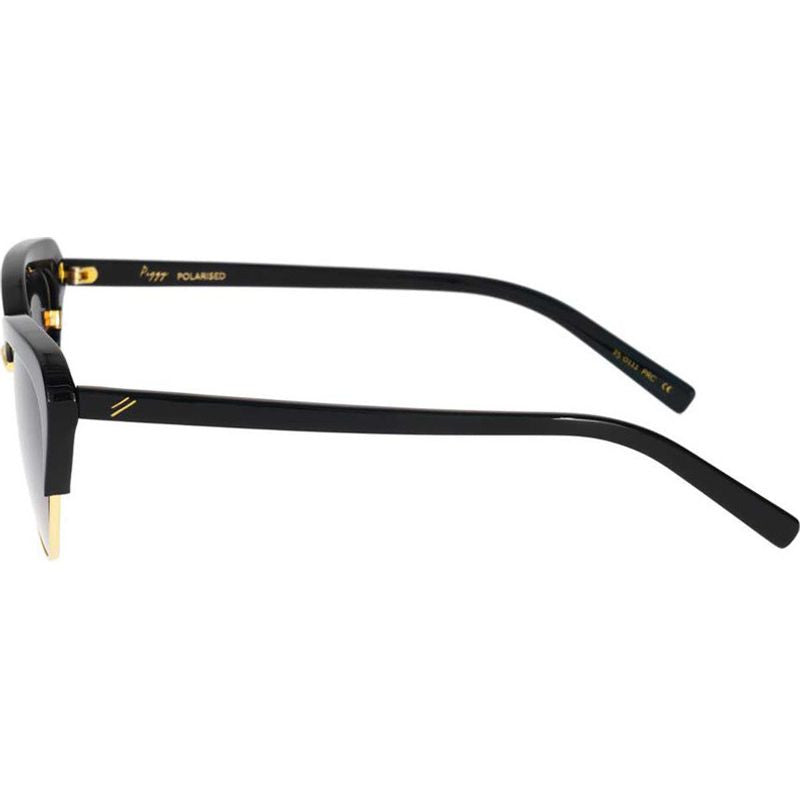 Peggy, Shiny Black/Grey Gradient Polarised Lenses